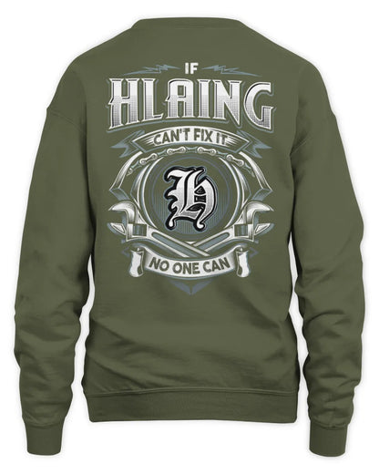 HLAING AP81-K4-626 - Personalized Ahmed Quote Apparel “If Ahmed Can't Fix It, No One Can” - Unisex Sweatshirt - Military Green