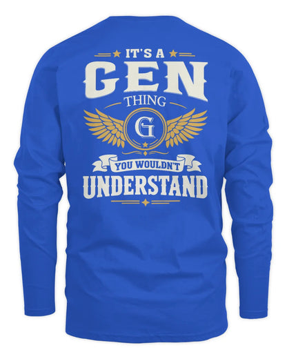 GEN KT06-M008 It’s a [NAME] Thing – You Wouldn’t Understand | Personalized Vintage T-Shirt - Men's Long Sleeved T-Shirt - Royal