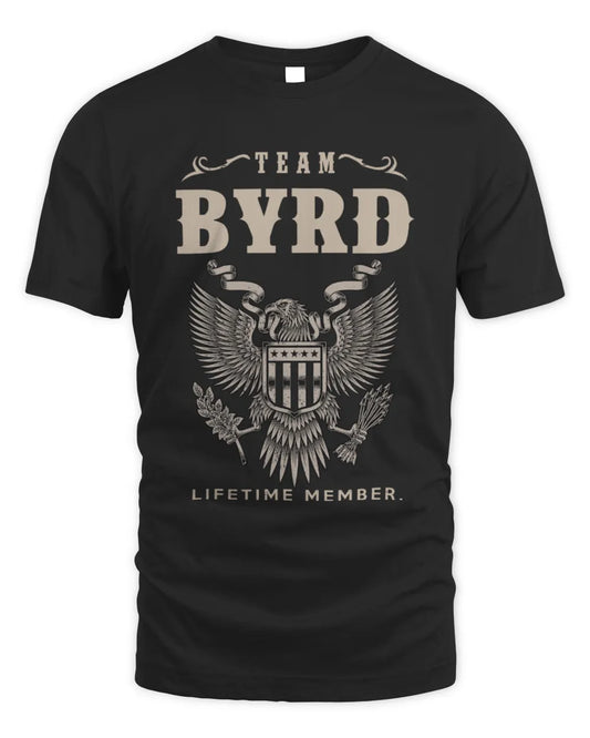 BYRD TP06-K82 – Personalized Classic Style Apparel “Team NAME Lifetime Member” - Unisex Standard T-Shirt - Black