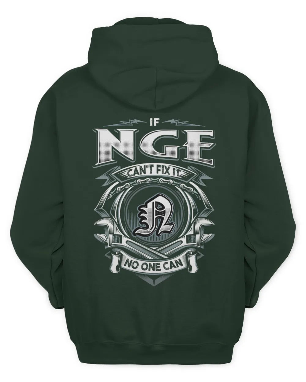 NGE AP81-K4-626 - Personalized Ahmed Quote Apparel “If Ahmed Can't Fix It, No One Can” - Unisex Hoodie - Forest Green