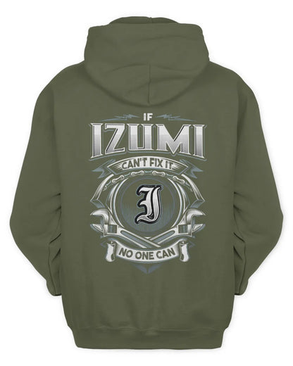 IZUMI AP81-K4-626 - Personalized Ahmed Quote Apparel “If Ahmed Can't Fix It, No One Can” - Unisex Hoodie - Military Green