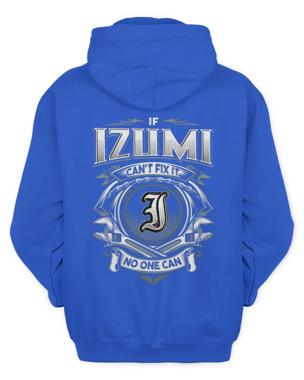 IZUMI AP81-K4-626 - Personalized Ahmed Quote Apparel “If Ahmed Can't Fix It, No One Can” - Unisex Hoodie - Royal