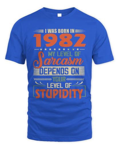 1982 HH89-K2 – Vintage Born to Be Sarcastic T-Shirt - Unisex Standard T-Shirt - Royal