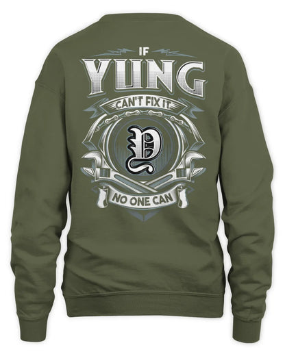 YUNG AP81-K4-626 - Personalized Ahmed Quote Apparel “If Ahmed Can't Fix It, No One Can” - Unisex Sweatshirt - Military Green