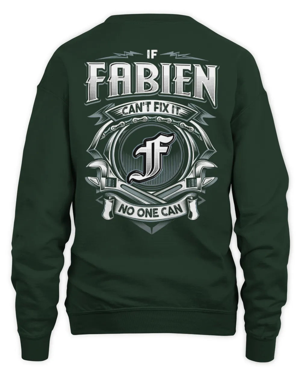 FABIEN AP81-K4-626 - Personalized Ahmed Quote Apparel “If Ahmed Can't Fix It, No One Can” - Unisex Sweatshirt - Forest Green
