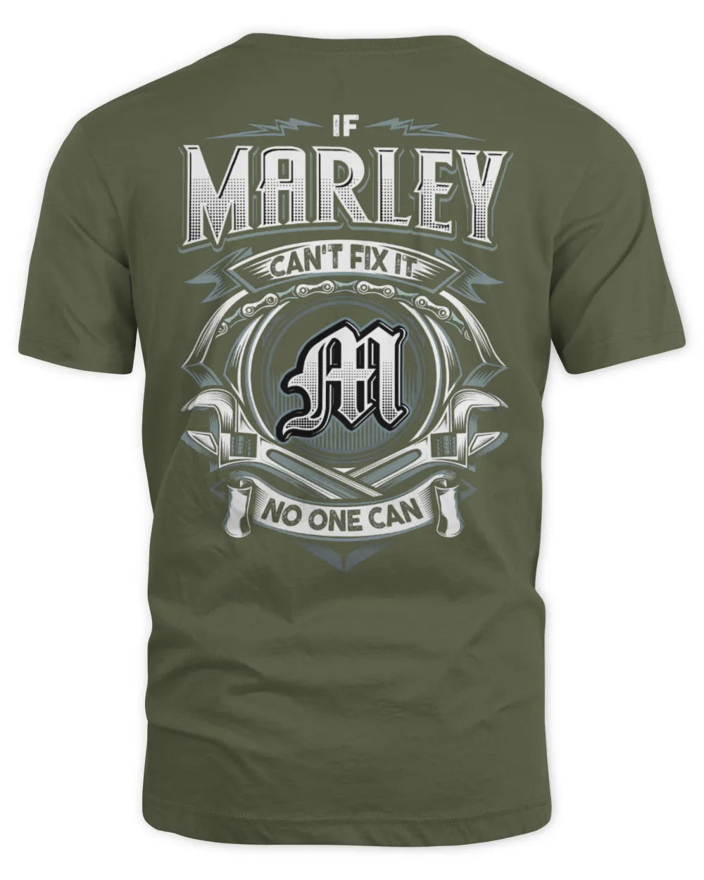 MARLEY AP81-K4-626 - Personalized Ahmed Quote Apparel “If Ahmed Can't Fix It, No One Can” - Unisex Standard T-Shirt - Military Green