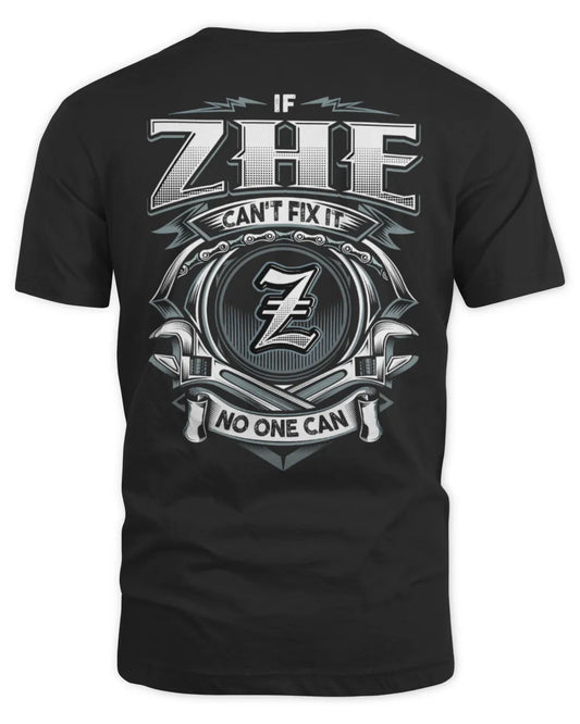 ZHE AP81-K4-626 - Personalized Ahmed Quote Apparel “If Ahmed Can't Fix It, No One Can” - Unisex Standard T-Shirt - Black