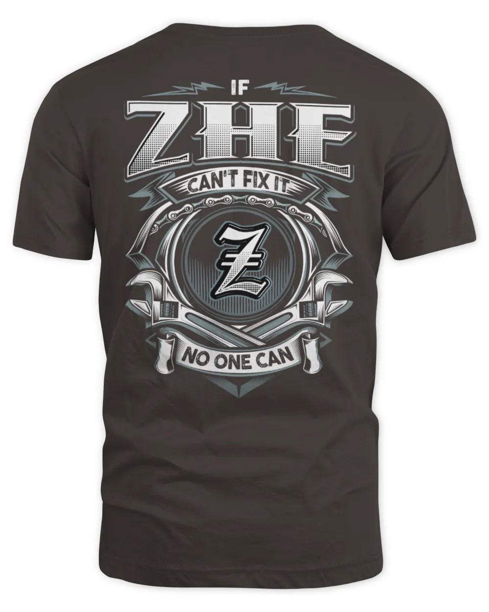ZHE AP81-K4-626 - Personalized Ahmed Quote Apparel “If Ahmed Can't Fix It, No One Can” - Unisex Standard T-Shirt - Dark Chocolate