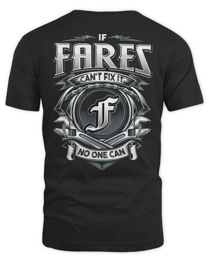 FARES AP81-K4-626 - Personalized Ahmed Quote Apparel “If Ahmed Can't Fix It, No One Can” - Unisex Standard T-Shirt - Black