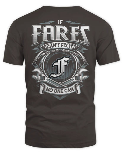 FARES AP81-K4-626 - Personalized Ahmed Quote Apparel “If Ahmed Can't Fix It, No One Can” - Unisex Standard T-Shirt - Dark Chocolate