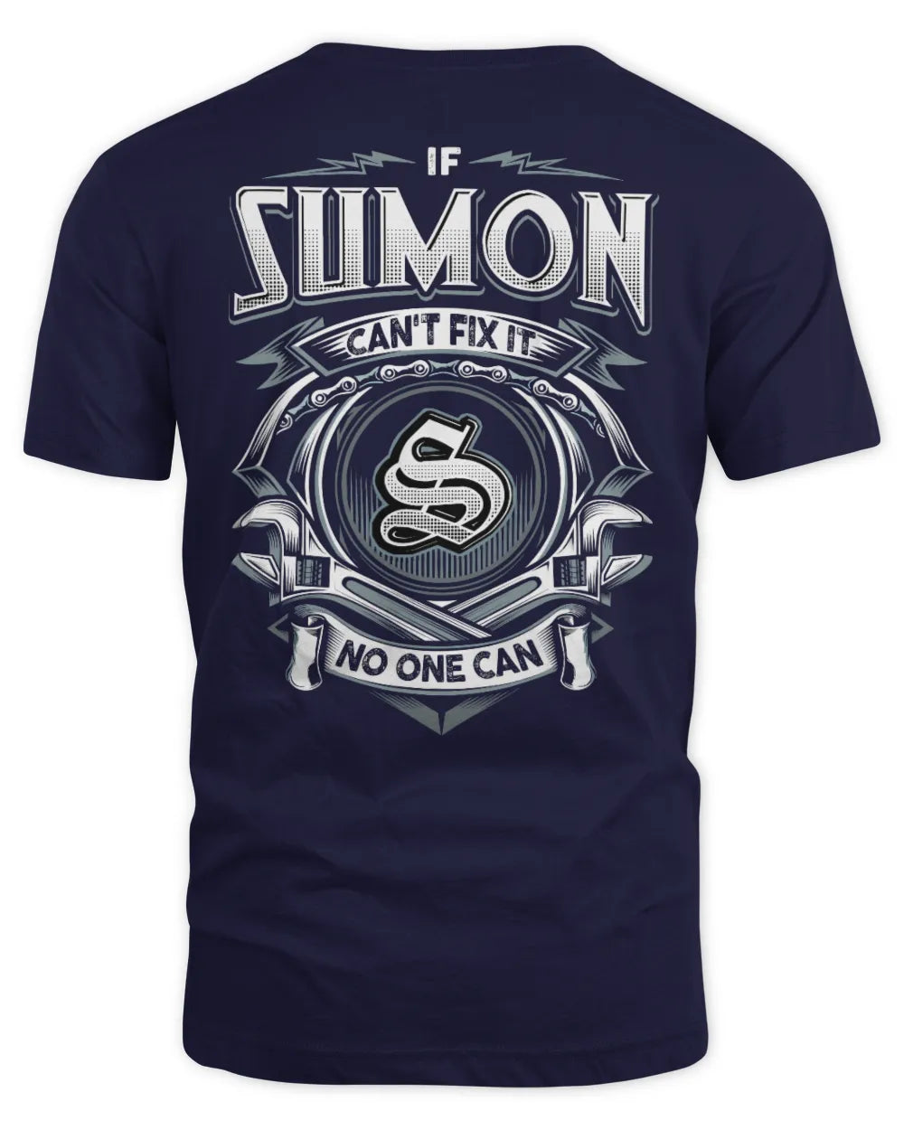 SUMON AP81-K4-626 - Personalized Ahmed Quote Apparel “If Ahmed Can't Fix It, No One Can” - Unisex Standard T-Shirt - Navy