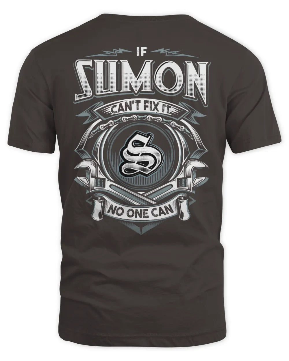 SUMON AP81-K4-626 - Personalized Ahmed Quote Apparel “If Ahmed Can't Fix It, No One Can” - Unisex Standard T-Shirt - Dark Chocolate