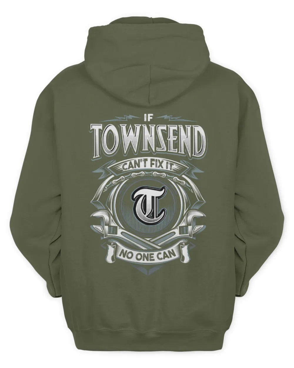 TOWNSEND AP81-K4-626 - Personalized Ahmed Quote Apparel “If Ahmed Can't Fix It, No One Can” - Unisex Hoodie - Military Green