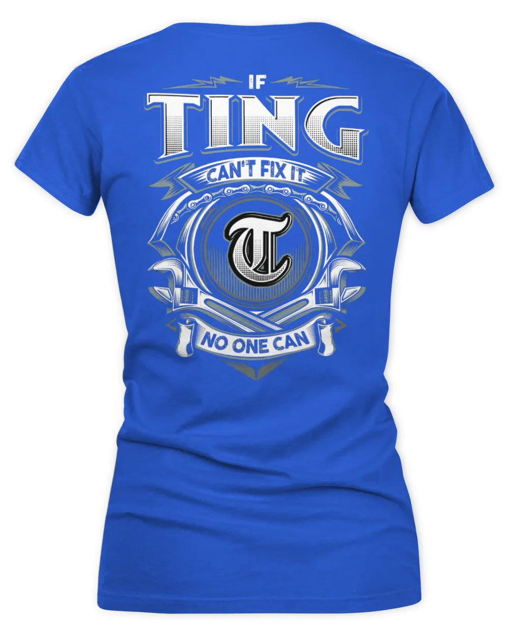 TING AP81-K4-626 - Personalized Ahmed Quote Apparel “If Ahmed Can't Fix It, No One Can” - Women's V-Neck T-Shirt - Royal