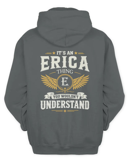 ERICA KT06-M008 It’s a [NAME] Thing – You Wouldn’t Understand | Personalized Vintage T-Shirt - Unisex Hoodie - Charcoal