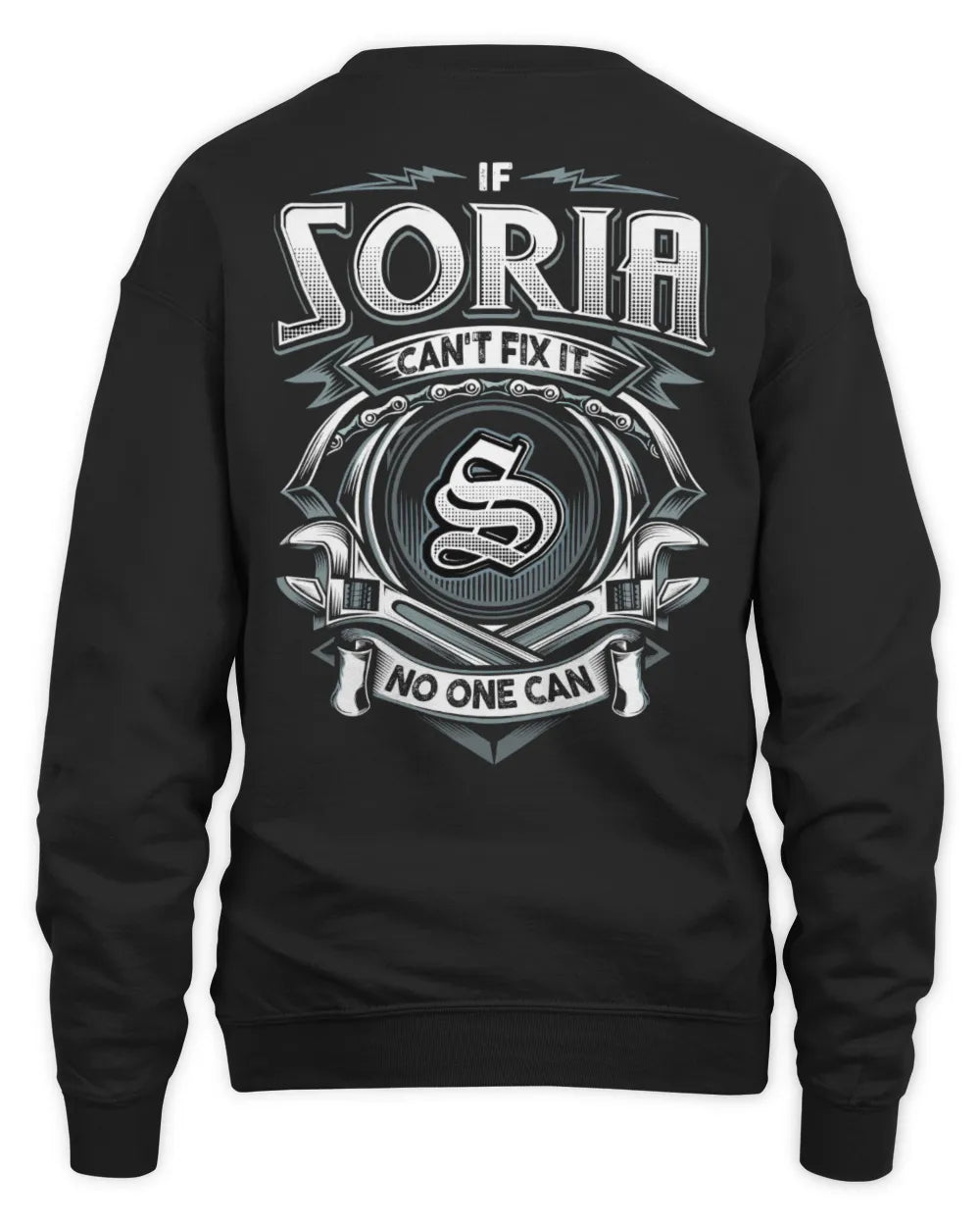 SORIA AP81-K4-626 - Personalized Ahmed Quote Apparel “If Ahmed Can't Fix It, No One Can” - Unisex Sweatshirt - Black