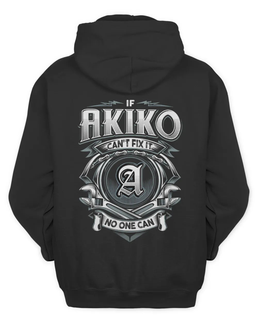 AKIKO AP81-K4-626 - Personalized Ahmed Quote Apparel “If Ahmed Can't Fix It, No One Can” - Unisex Hoodie - Black