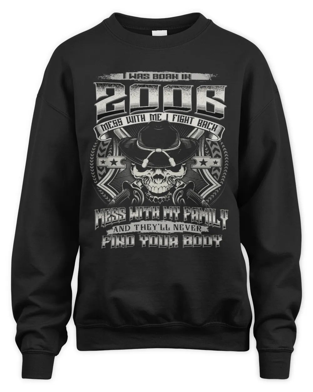 2006 HH89-K2 – Protective Family Quote T-Shirt - Unisex Sweatshirt - Black