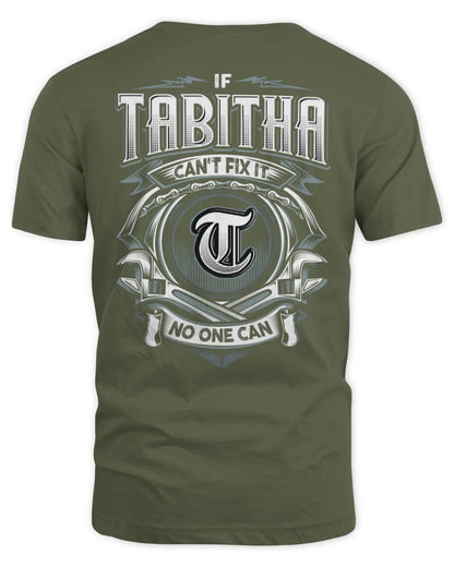 TABITHA AP81-K4-626 - Personalized Ahmed Quote Apparel “If Ahmed Can't Fix It, No One Can” - Unisex Standard T-Shirt - Military Green