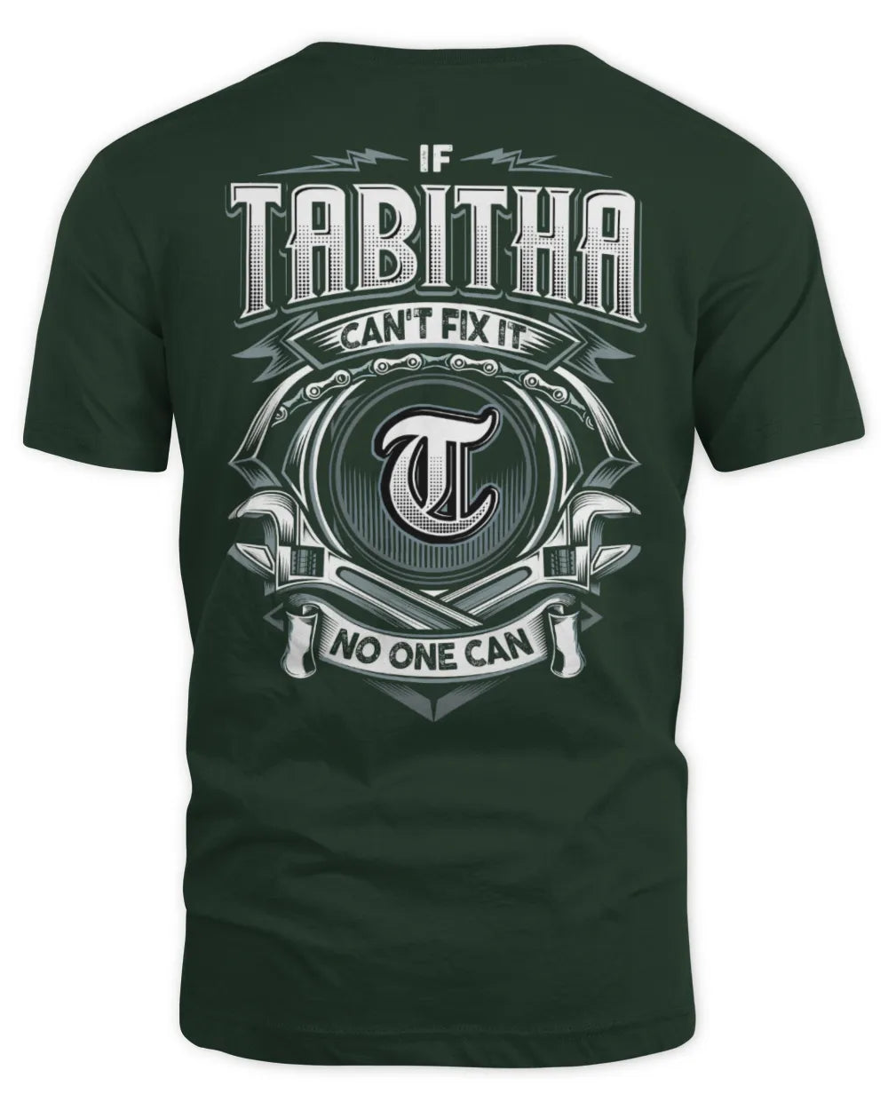 TABITHA AP81-K4-626 - Personalized Ahmed Quote Apparel “If Ahmed Can't Fix It, No One Can” - Unisex Standard T-Shirt - Forest Green