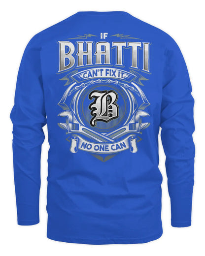 BHATTI AP81-K4-626 - Personalized Ahmed Quote Apparel “If Ahmed Can't Fix It, No One Can” - Men's Long Sleeved T-Shirt - Royal