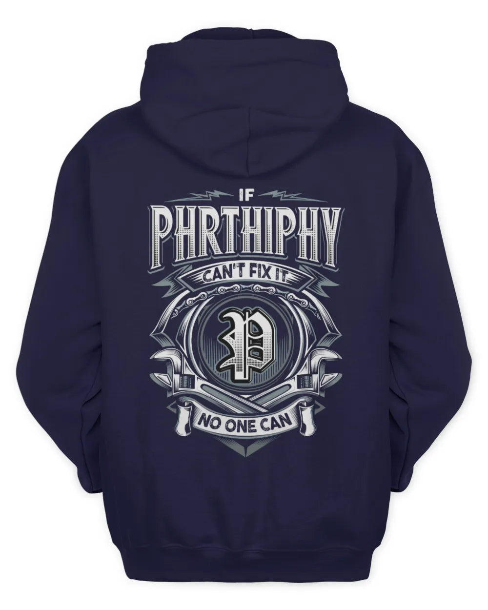 PHRTHIPHY AP81-K4-626 - Personalized Ahmed Quote Apparel “If Ahmed Can't Fix It, No One Can” - Unisex Hoodie - Navy
