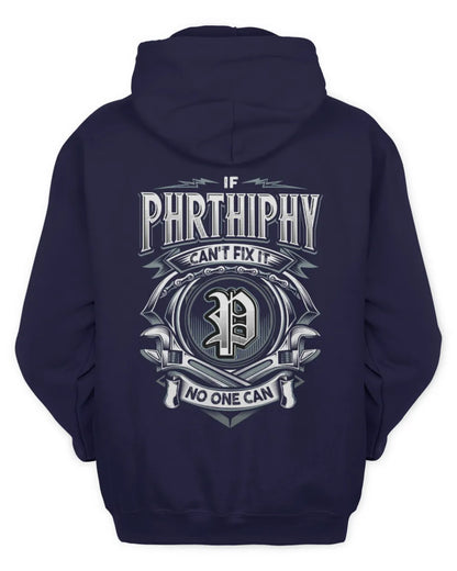 PHRTHIPHY AP81-K4-626 - Personalized Ahmed Quote Apparel “If Ahmed Can't Fix It, No One Can” - Unisex Hoodie - Navy
