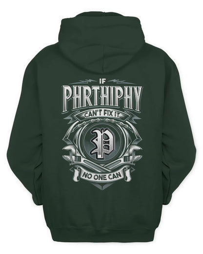 PHRTHIPHY AP81-K4-626 - Personalized Ahmed Quote Apparel “If Ahmed Can't Fix It, No One Can” - Unisex Hoodie - Forest Green