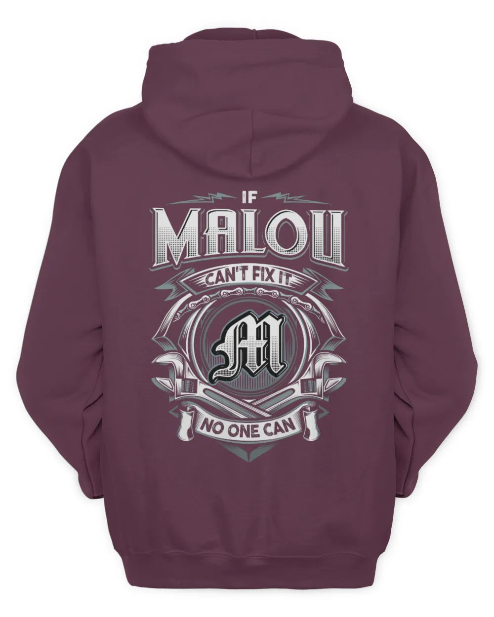 MALOU AP81-K4-626 - Personalized Ahmed Quote Apparel “If Ahmed Can't Fix It, No One Can” - Unisex Hoodie - Maroon