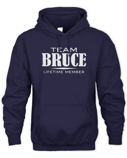 BRUCE BL62-K4-128 - Personalized “Team NAME Lifetime Member” - Unisex Hoodie - Navy