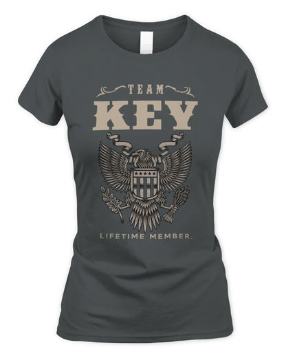 KEY TP06-K82 – Personalized Classic Style Apparel “Team NAME Lifetime Member” - Women's Standard T-Shirt - Charcoal