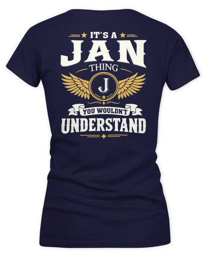 JAN KT06-M008 It’s a [NAME] Thing – You Wouldn’t Understand | Personalized Vintage T-Shirt - Women's V-Neck T-Shirt - Navy