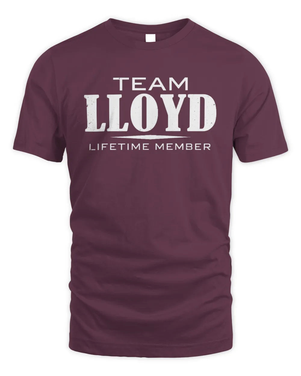 LLOYD BL62-K4-128 - Personalized “Team NAME Lifetime Member” - Unisex Standard T-Shirt - Maroon