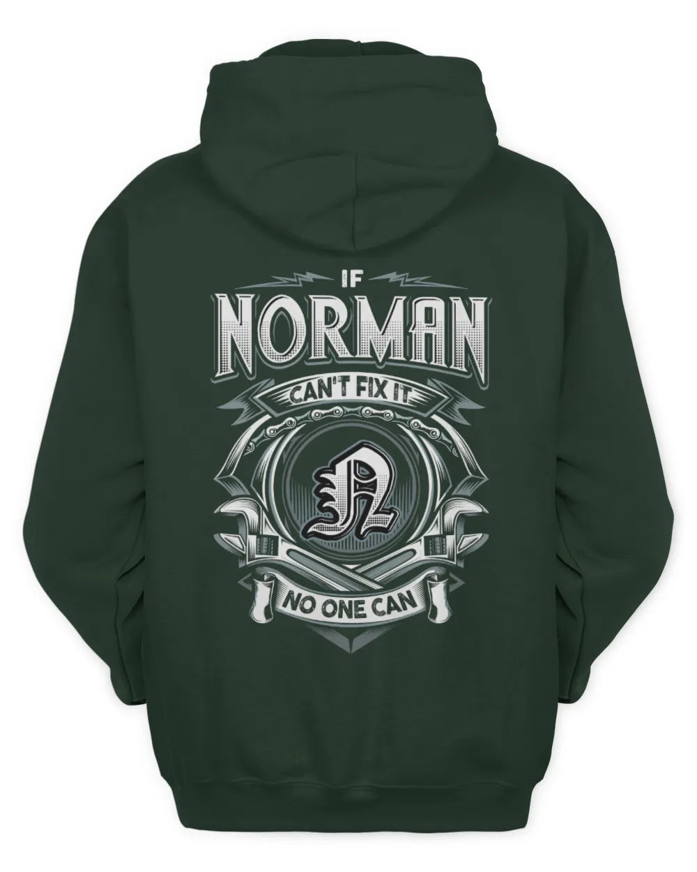 NORMAN AP81-K4-626 - Personalized Ahmed Quote Apparel “If Ahmed Can't Fix It, No One Can” - Unisex Hoodie - Forest Green