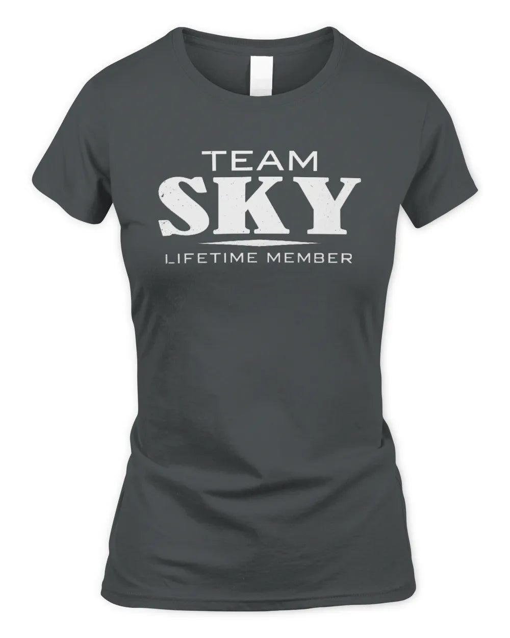 SKY BL62-K4-128 - Personalized “Team NAME Lifetime Member” - Women's Standard T-Shirt - Charcoal