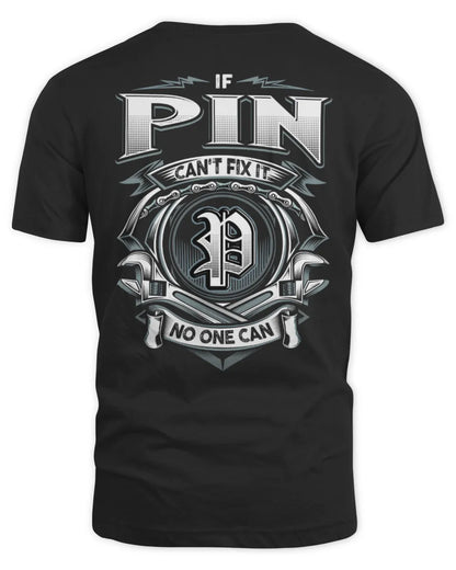 PIN AP81-K4-626 - Personalized Ahmed Quote Apparel “If Ahmed Can't Fix It, No One Can” - Unisex Standard T-Shirt - Black