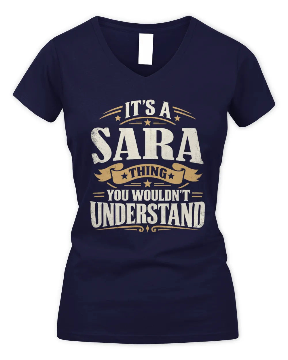 SARA P08 TH51 - Personalized “It’s a/an [NAME] Thing – You Wouldn’t Understand” Shirt - Women's V-Neck T-Shirt - Navy