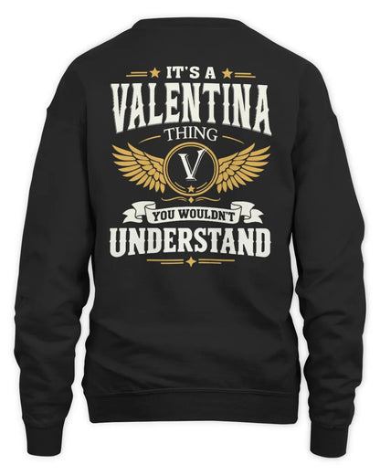 VALENTINA KT06-M008 It’s a [NAME] Thing – You Wouldn’t Understand | Personalized Vintage T-Shirt - Unisex Sweatshirt - Black