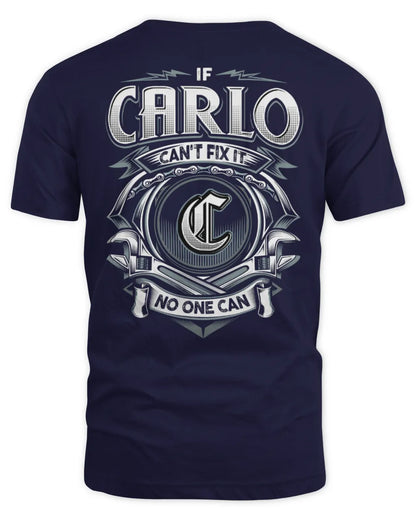 CARLO AP81-K4-626 - Personalized Ahmed Quote Apparel “If Ahmed Can't Fix It, No One Can” - Unisex Standard T-Shirt - Navy