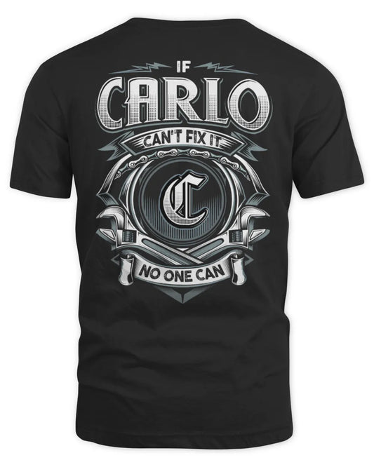 CARLO AP81-K4-626 - Personalized Ahmed Quote Apparel “If Ahmed Can't Fix It, No One Can” - Unisex Standard T-Shirt - Black