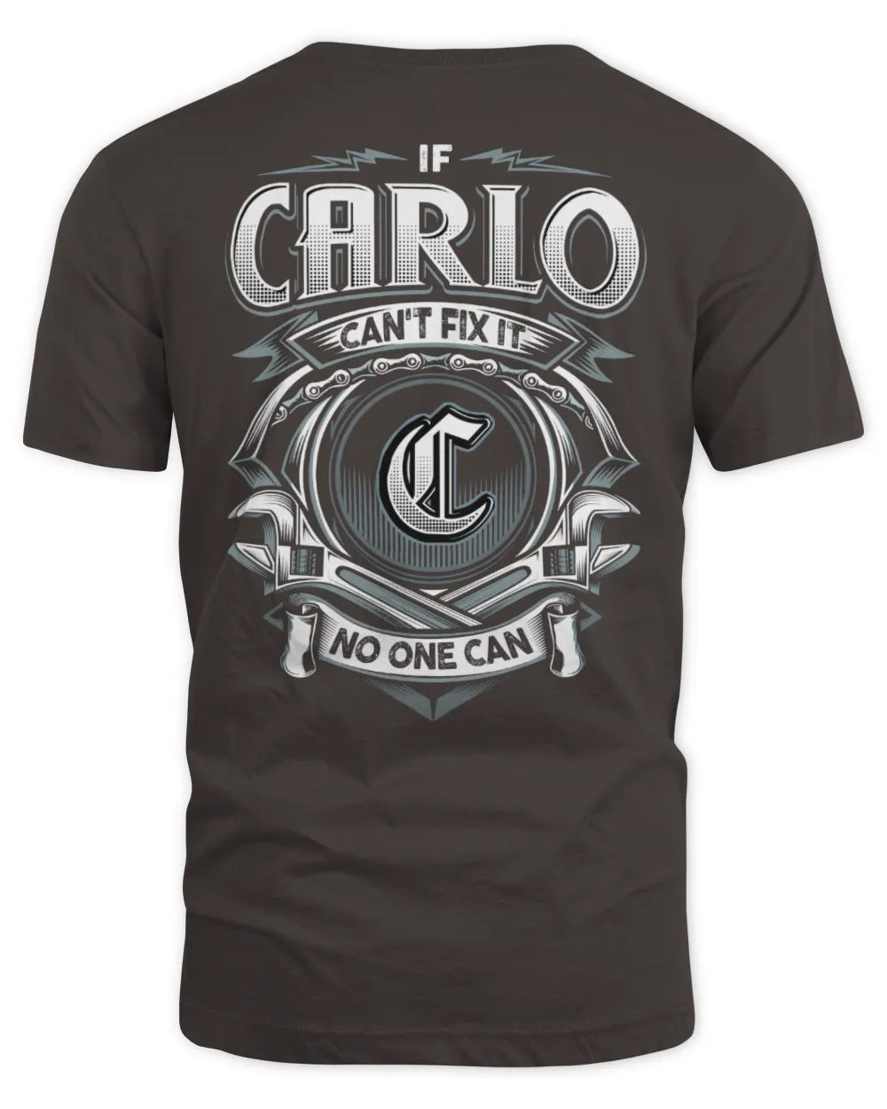 CARLO AP81-K4-626 - Personalized Ahmed Quote Apparel “If Ahmed Can't Fix It, No One Can” - Unisex Standard T-Shirt - Dark Chocolate
