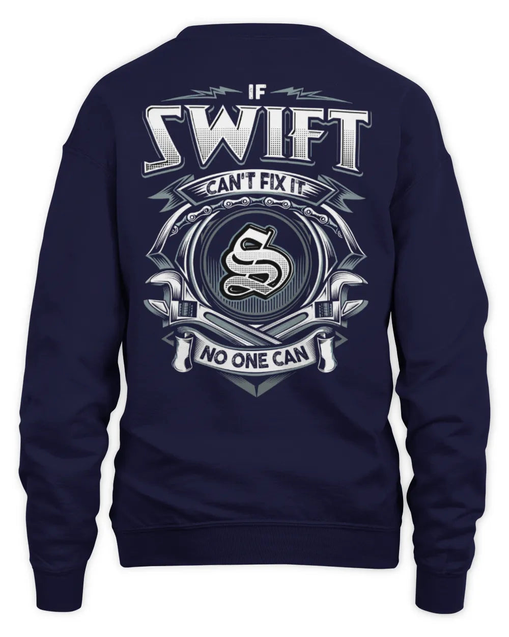SWIFT AP81-K4-626 - Personalized Ahmed Quote Apparel “If Ahmed Can't Fix It, No One Can” - Unisex Sweatshirt - Navy