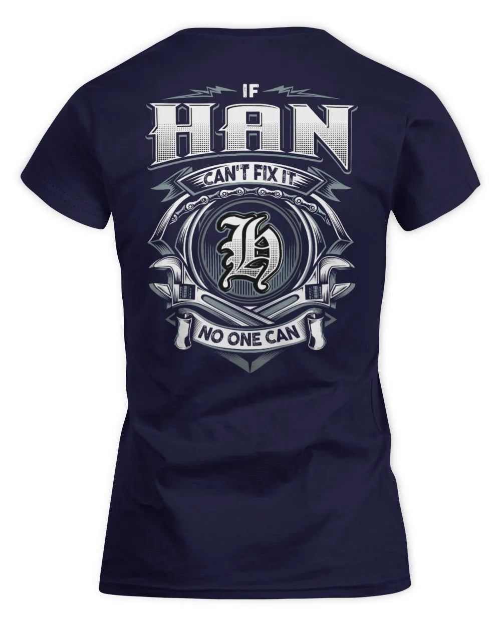 HAN AP81-K4-626 - Personalized Ahmed Quote Apparel “If Ahmed Can't Fix It, No One Can” - Women's Standard T-Shirt - Navy