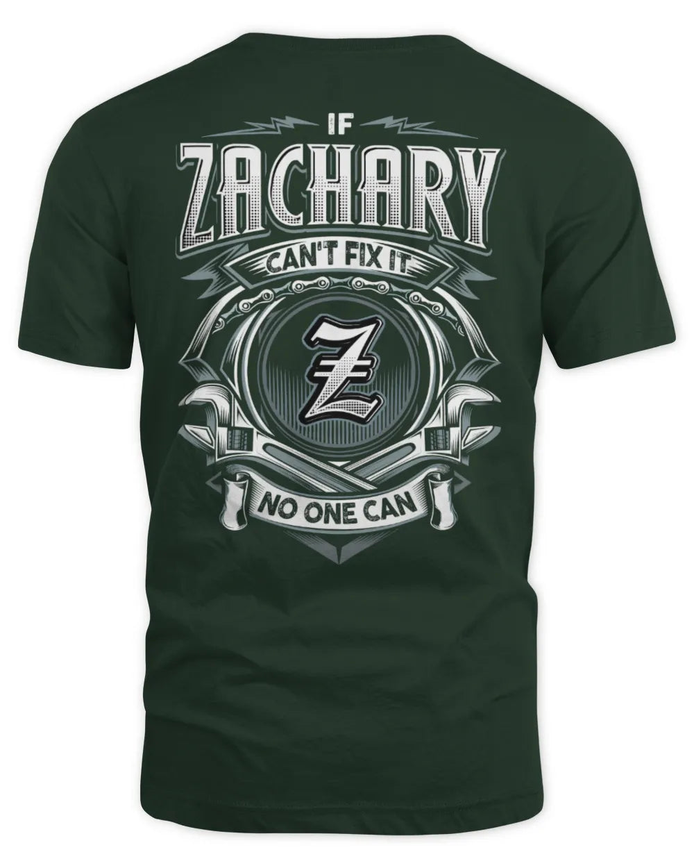 ZACHARY AP81-K4-626 - Personalized Ahmed Quote Apparel “If Ahmed Can't Fix It, No One Can” - Unisex Standard T-Shirt - Forest Green