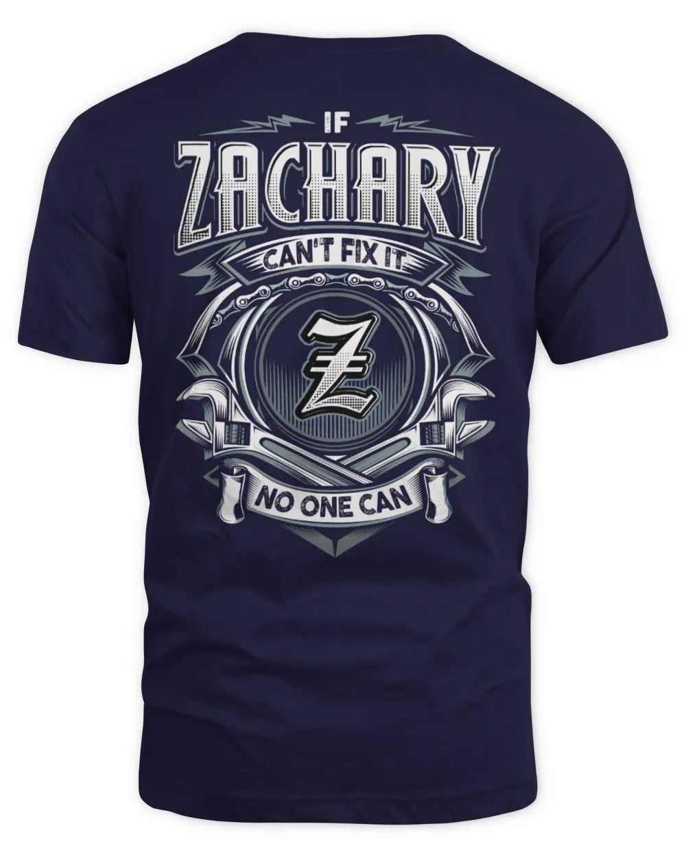 ZACHARY AP81-K4-626 - Personalized Ahmed Quote Apparel “If Ahmed Can't Fix It, No One Can” - Unisex Standard T-Shirt - Navy
