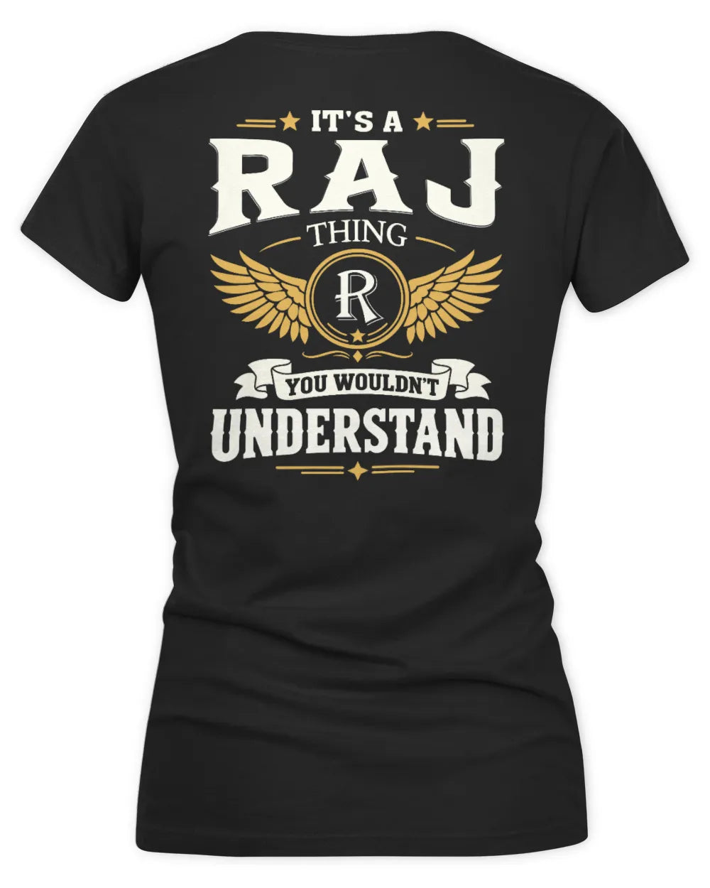 RAJ KT06-M008 It’s a [NAME] Thing – You Wouldn’t Understand | Personalized Vintage T-Shirt - Women's V-Neck T-Shirt - Black