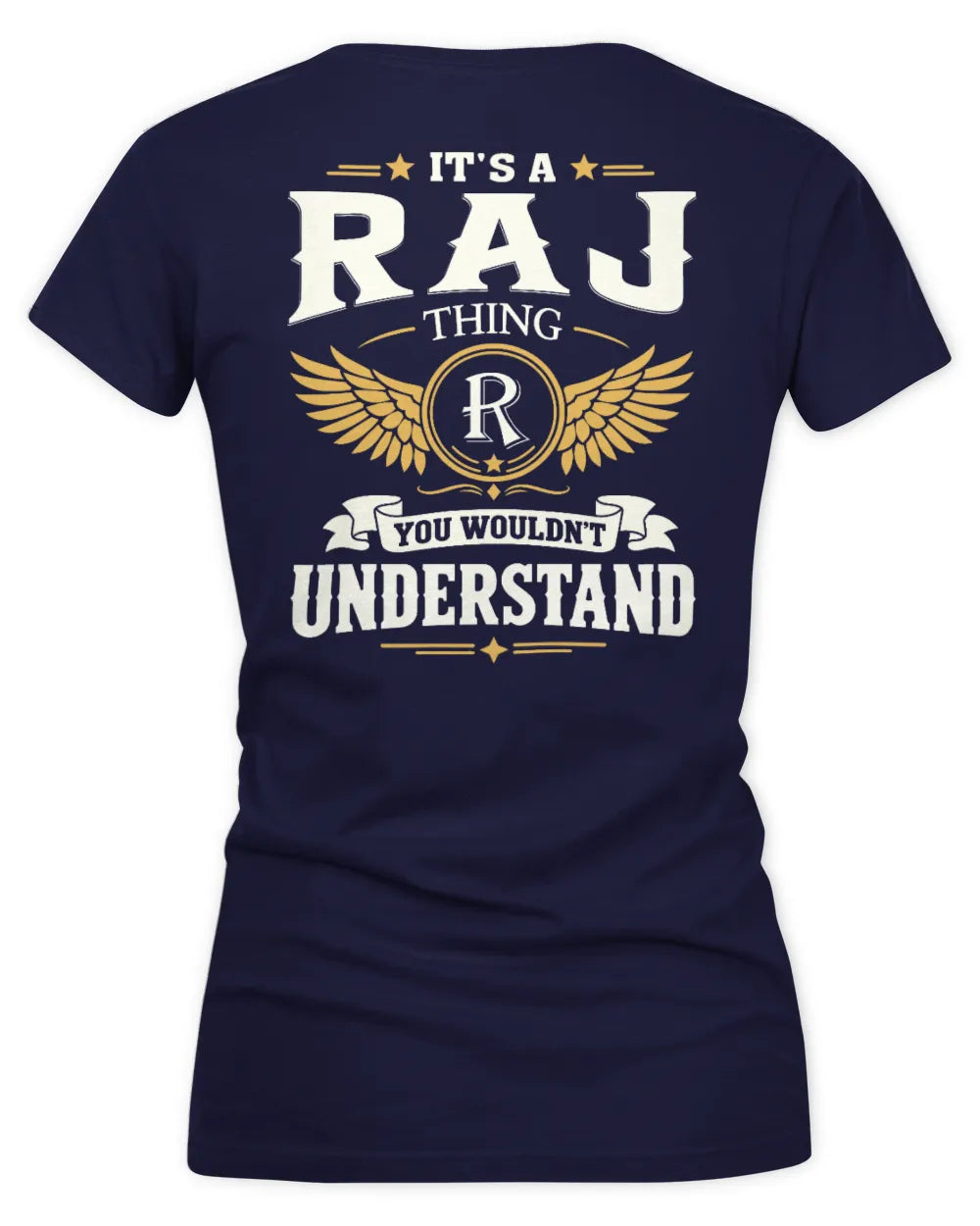RAJ KT06-M008 It’s a [NAME] Thing – You Wouldn’t Understand | Personalized Vintage T-Shirt - Women's V-Neck T-Shirt - Navy
