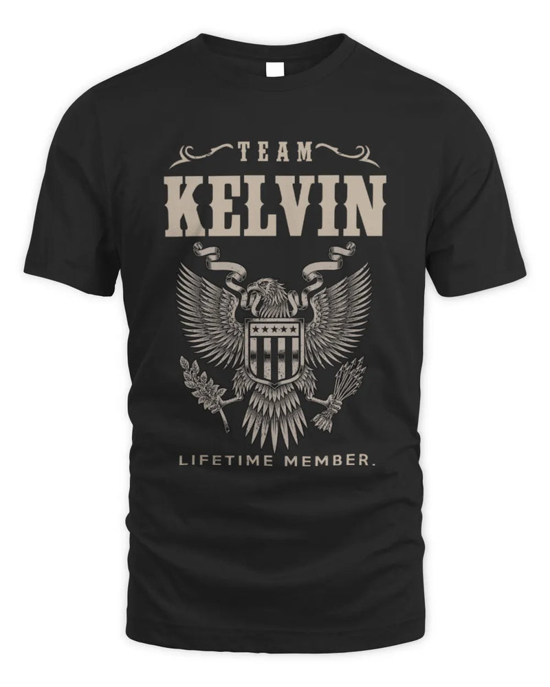 KELVIN TP06-K82 – Personalized Classic Style Apparel “Team NAME Lifetime Member” - Unisex Standard T-Shirt - Black