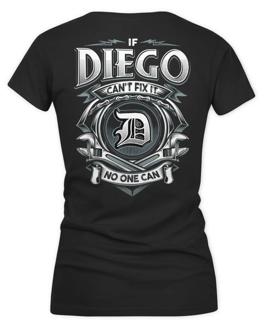 DIEGO AP81-K4-626 - Personalized Ahmed Quote Apparel “If Ahmed Can't Fix It, No One Can” - Women's V-Neck T-Shirt - Black