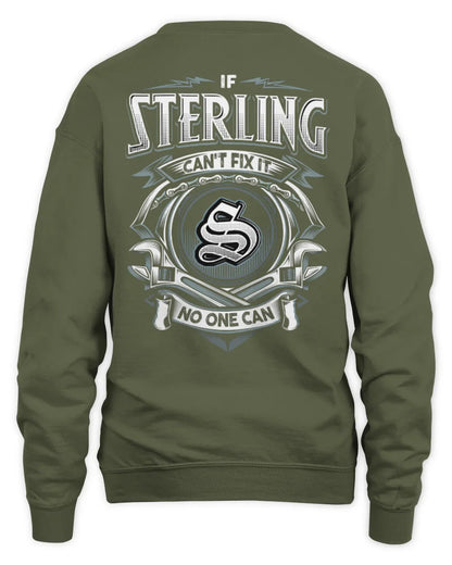 STERLING AP81-K4-626 - Personalized Ahmed Quote Apparel “If Ahmed Can't Fix It, No One Can” - Unisex Sweatshirt - Military Green